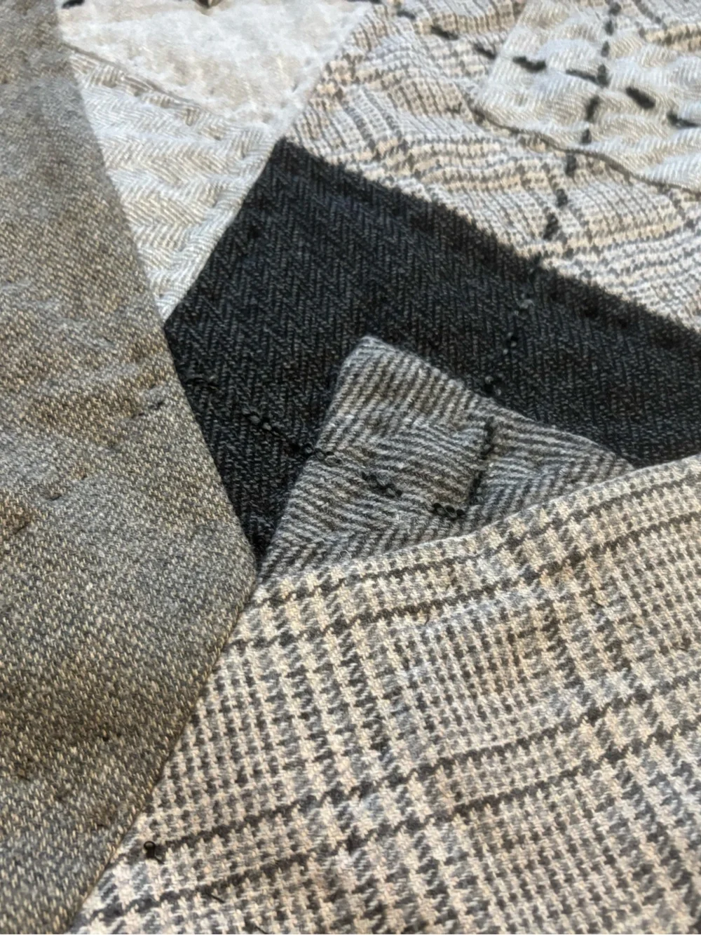 Pottery barn Handmade Patchwork Quilt - Gray queen